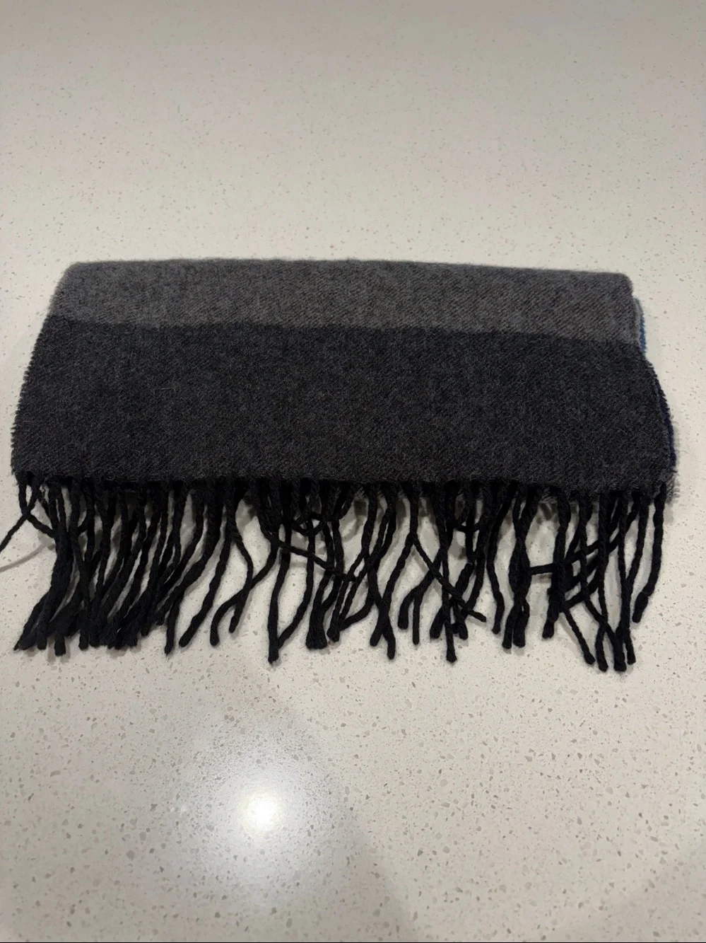 Bloomingdale's Men's Striped Cashmere Scarf in Blue, Navy & Gray